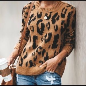 Anama Cheetah Knit Sweater M